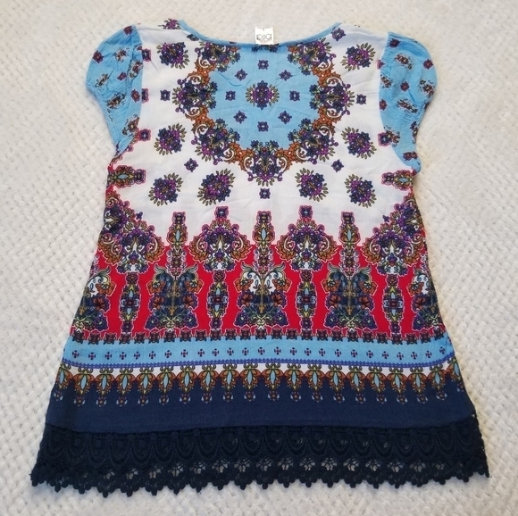 Billa size S printed top crochet bottom boho - Picture 2 of 4